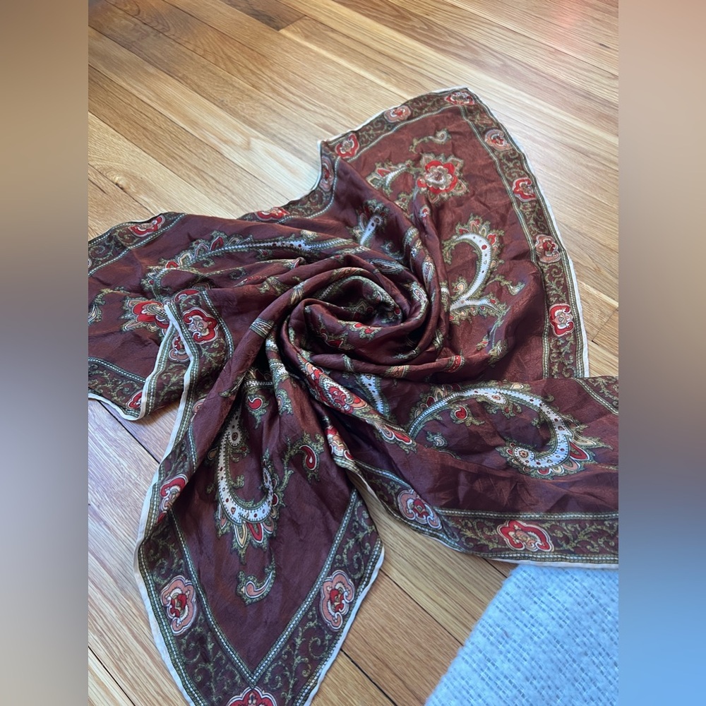 Vintage paisley scarf 30” by 30”